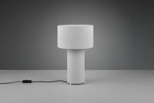 Lampa de masa Bale, TRIO, 24x40 cm, 10W, 2x E27, textil, gri