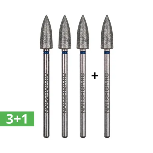 Set 3+1 gratis - bit diamant PRO - con robust ascutit medie #117P
