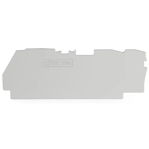Placa de capat si intermediara; grosime 1 mm; pentru blocuri terminale cu 3 conductori, gri Wago 2104-1391 / buc