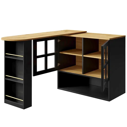 Bar rotativ 360°, Negru | Aosom Romania