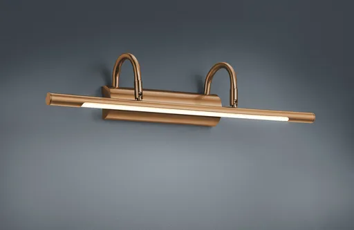 Aplica de perete Cuadro, TRIO, 48x10.5 cm, 8W, 1x SMD, metal, bronz antic