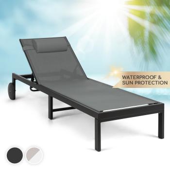 Blumfeldt Lucca Lounger, șezlong de grădină, aluminiu, 4 niveluri de pliere