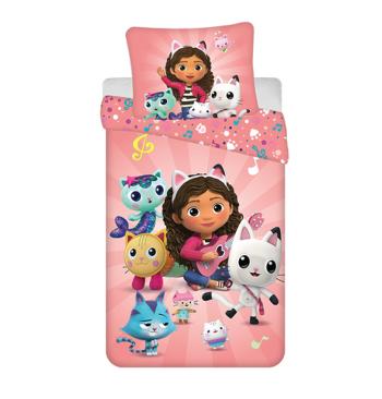 Lenjerie de pat pentru copii Gabby's Dollhouse 140x200 cm + 70x90 cm