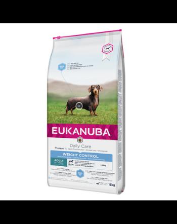 EUKANUBA Adult Weight Control Medium Breed S/M hrana uscata caini adulti talie mica si medie, controlul greutatii 15 kg