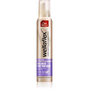 Wella Wellaflex Fullness For Thin Hair spuma  cu fixare foarte puternica pentru păr fin 200 ml