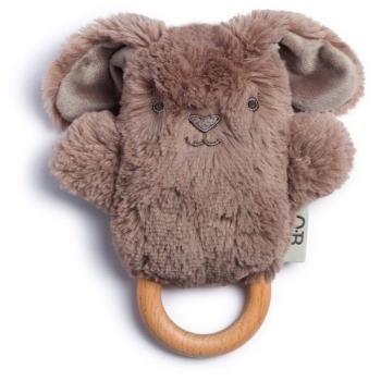 O.B Designs Bunny Soft Rattle Toy jucărie de pluș cu zornăitoare Earth Taupe 3m+ 1 buc