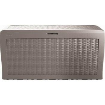 Ladă de depozitare în grădină Keter Samoa Rattan cappuccino, 270 l, 117 x 57 x 45 cm