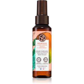 Yves Rocher Bain de Nature spray parfumat pentru corp și păr pentru femei Mango & Coriander 100 ml