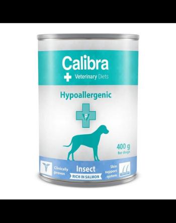 CALIBRA Veterinary Diet Dog Hypoallergenic Insect &amp; Salmon 400 g hrana hipoalergenica pentru caini cu afectiuni dermatologice