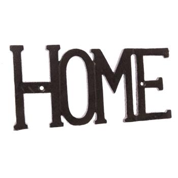 Decor de perete din fontă Home negru, 9,6 x 27 cm