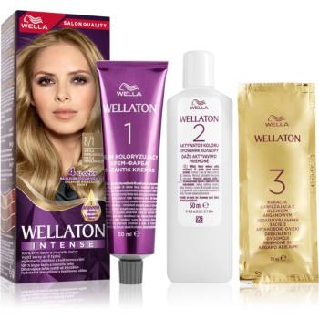 Wella Wellaton Intense Culoare permanenta pentru par cu ulei de argan culoare 8/1 Light Ash Blonde 1 buc