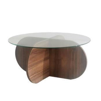 Masă de cafea Bubble Walnut, maro închis