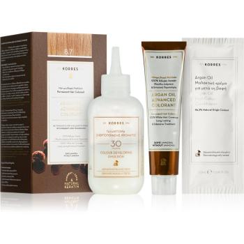 Korres Argan Oil Culoare permanenta pentru par cu ulei de argan culoare 8.7. Toffee 50 ml