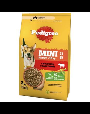 PEDIGREE Adult Mini 2 kg cu vita si legume pentru rase mici de caini