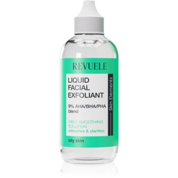 Revuele Liquid Facial Exfoliant 9% AHA/BHA/PHA blend serum cu efect exfoliant pentru ten gras 125 ml