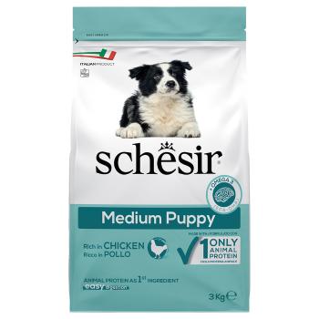 3kg Schesir Dog Medium Puppy csirke száraz kutyatáp