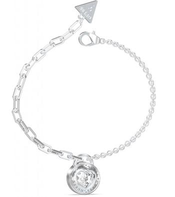 Guess Brățară romantică din oțel Rolling Hearts JUBB03353JWRH 14,5 - 18,5 cm - S