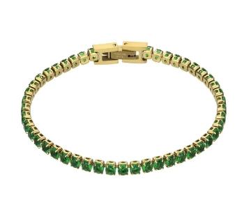 Marc Malone Brățară de tenis placată cu aur Tessa Green Bracelet MCB23055G