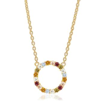 Sif Jakobs Colier fermecător placat cu aur cu zircon cubic Biella SJ-C338-1-ACZ-YG