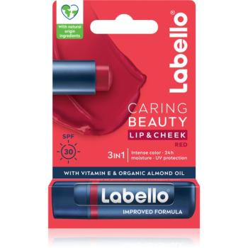 Labello Caring Beauty balsam de buze tonifiant culoare Red 4.8 g