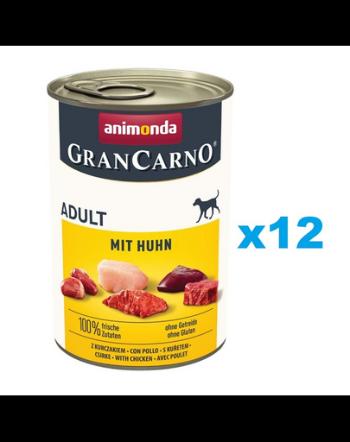 ANIMONDA Gran Carno Adult with Chicken 12x400 g Conserve cu pui pentru caini adulti