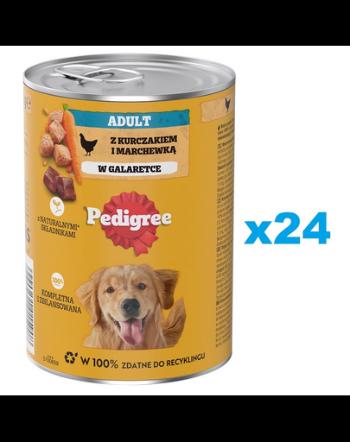 PEDIGREE Adult Set hrana umeda caine, cu pui si morcov 24x400g