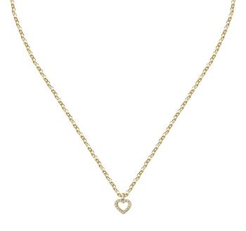 La Petite Story Colier romantic placat cu aur cu inimă Love LPS10ASD22