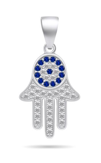 Brilio Silver Pandantiv modern din argint cu pietre de zircon Hamsa PT79W