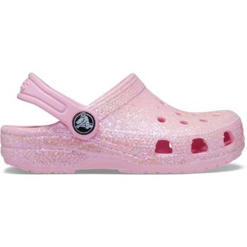 Crocs CLASSIC GLITTER CLOG T Dětské nazouváky, růžová, velikost 22/23