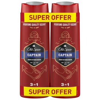 Old Spice Gel de duș 3 în 1 Captain Duo 2 x 400 ml