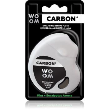 WOOM Carbon+ Dental Floss ata dentara cerata neagră 30 m