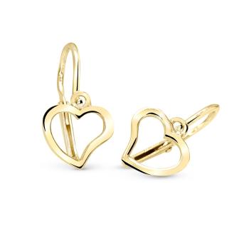 Cutie Jewellery Cercei in formă de inimă din aur galben C2760-10-X-1