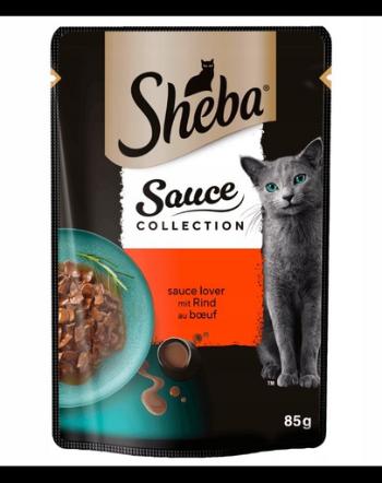 SHEBA Sauce Collection Beef 85g bucati vita in sos pentru pisici