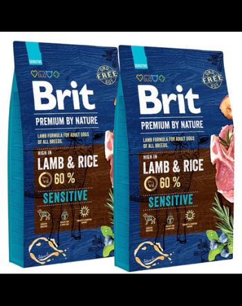 BRIT Premium By Nature Sensitive Lamb 16 kg (2 x 8 kg) hrana uscata caini adulti, cu miel