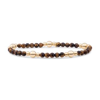 Sparkling Jewels Brățară cu mărgele cu ochi de tigru BLK01G-G09
