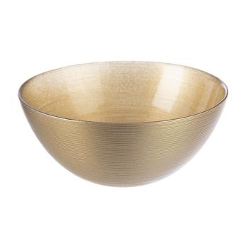 Bol din sticlă Orion Golden, diametru 21 cm, diam. 21 cm