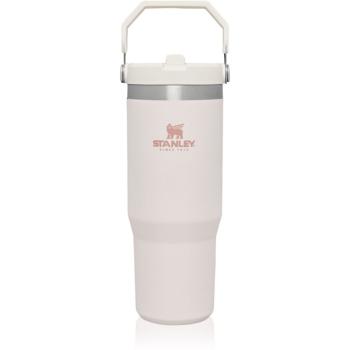 Stanley IceFlow™ Flip Straw Tumbler sticlă inoxidabilă pentru apă Rose Quartz 890 ml