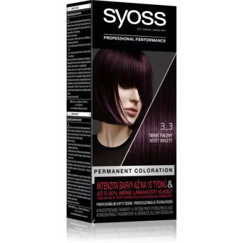 Syoss Color Culoare permanenta pentru par culoare 3-3 Dark Violet 2x50 ml