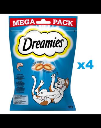 DREAMIES Mega Pack 4x180 g gustare cu somon pentru pisici