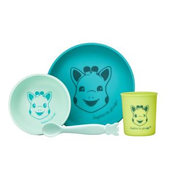 Sophie La Girafe Vulli Silicone Meal Set serviciu de masă Green 6m+