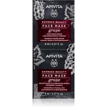 Apivita Express Beauty Firming Face Mask Grape Masca pentru ten anti riduri 2 x 8 ml