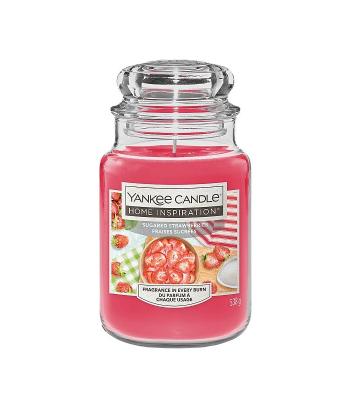 Yankee Candle Lumânare parfumată mare Home Inspiration Sugared Strawberries 538 g