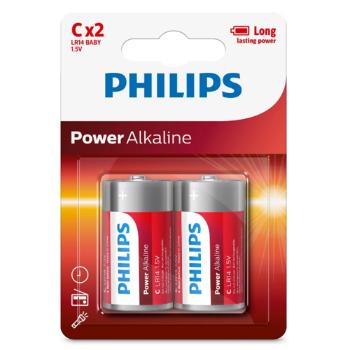 Philips Baterie C 1,5 V Power Alkaline