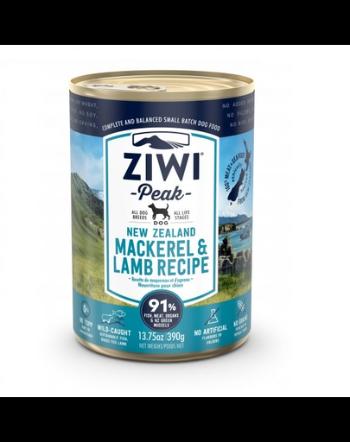 ZIWIPEAK Dog Mackerel&amp;Lamb Hrana umeda pentru caini, cu macrou si miel 390 g