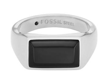 Fossil Inel modern din oțel pentru bărbați All Stacked Up JF04603040 62 mm