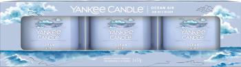 Gyertya YANKEE CANDLE Ocean Air Set Sampler 3× 37 g