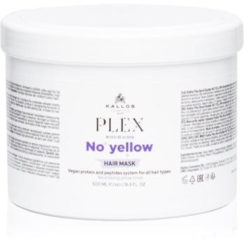 Kallos Plex No Yellow Masca de par neutralizeaza tonurile de galben 500 ml