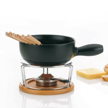 Fondue ceramic de brânză Kela NATURA, 10 piese