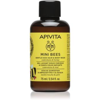 Apivita Mini Bees Gentle Kids Hair&Body wash Calendula&Honey sampon pentru copii pentru par si corp 75 ml