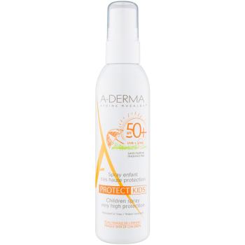 A-Derma Protect Kids spray pentru protecție solară SPF 50+ pentru copii 200 ml